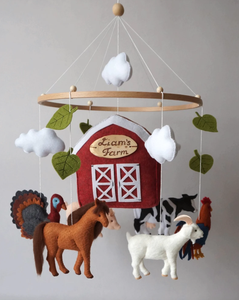 Mobile agricole pour berceau Barnyard Mobiles pour bébés et pépinières Animaux de la <span class=keywords><strong>ferme</strong></span> Mobile pour berceau - Product Image 1