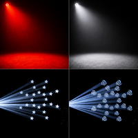 Projecteur LED mobile 150W RGBW Wash Beam IP20 DMX512 avec effets stroboscopiques et arc-en-ciel réglables pour éclairage de scène, DJ, discothèque et événements