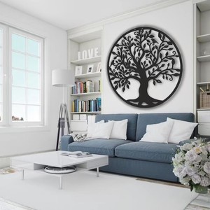 Usine personnalisée 50cm <span class=keywords><strong>arbre</strong></span> <span class=keywords><strong>de</strong></span> <span class=keywords><strong>vie</strong></span> mur Art tentures murales cadeau décor à la maison métal mur Art décoration - Product Image 4