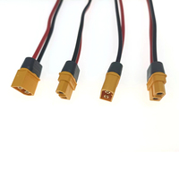 Conector de Cable de Silicona RC XT60H XT60H-F XT60H-M XT60 Tipo Bala Macho y Hembra con Cubierta Protectora Negra