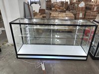 Vitrine de magasin de tabac avec boîte à lumière, vitrine en verre à vision complète, vitrine verrouillable, meuble d'exposition pour magasin de tabac