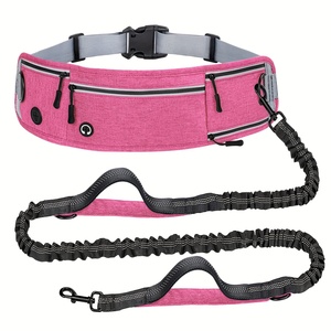 Outdoor Reflective Pet Walking Running Waist Leash With Handle Tactical Heavy Duty Adjustable Tactical <strong>Dog</strong> Bungee Lead - Product Image 5