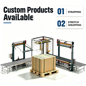 Ligne d'emballage automatique de palettes avec système intégré de cerclage, d'emballage et de protection pour l'emballage de marchandises en entrepôt - Product Image 3