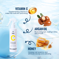 Brume de parfum pour cheveux protectrice contre la chaleur, spray réparateur pour cheveux aux huiles d'argan essentielles biologiques, miel et soie, de marque privée