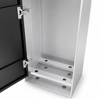 Contenedor de Basura Rectangular Profesional de Metal Resistente y de Alta Calidad para Exteriores, con Logotipo Personalizado, Abierto por Arriba, para Reciclaje Comercial