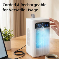 Ventilador de Aire Acondicionado Portátil para Espacios Pequeños, Bajo Nivel de Ruido, Alimentado por USB/CA, Aire Acondicionado Portátil para Viajes, Campamentos y Escritorio