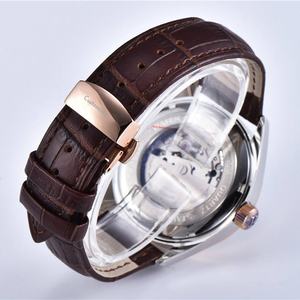 Reloj Mecánico Automático Simple Pointer Business para Hombre con Calendario, Reloj Minimalista con Correa de Cuero - Product Image 6