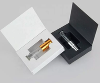 Grosir mewah botol parfum kaca semprot bening Mini, botol parfum kaca dengan kotak 2ml 3ml 5ml 10ml