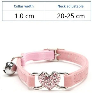 Collar Clásico Ajustable con Diamantes <span class=keywords><strong>de</strong></span> Imitación en Forma <span class=keywords><strong>de</strong></span> Corazón y Campana <span class=keywords><strong>para</strong></span> Gatos y <span class=keywords><strong>Perros</strong></span> Pequeños y Medianos - ¡Gran Oferta! - Product Image 6