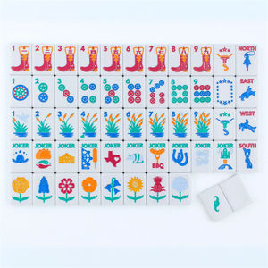 Juego de Mahjong Premium Texas Rodeo Cowboy |   Fichas de Mahjong Americanas de Acrílico de una Sola Capa para Juegos de Estilo Occidental y Uso en Casinos - Product Image 4