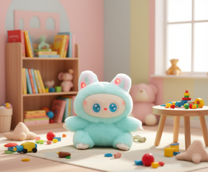 Giocattolo di peluche Labub con espressione facciale, occhi lampeggianti e luminosi per bambini dai 4 ai 6 anni - Product Image 2