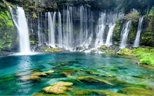 <span class=keywords><strong>Papier</strong></span> <span class=keywords><strong>peint</strong></span> mural 3D personnalisé non tissé, effet cascade, montagnes vertes, paysage aquatique, photo murale 3D à coller et décoller - Product Image 6