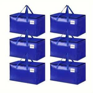 Sacs de transport robustes avec sangles de déménagement, grand sac de rangement pliable en PP imperméable pour l'extérieur avec poignée, sac de déménagement pliable - Product Image 6