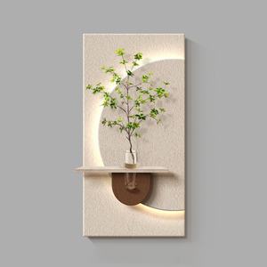 Lámpara de Pared 3D con Diseño de Pintura Abstracta en Piedra Arenisca, Decoración para Entrada, Hogar, Pasillo, Arte Mural LED Personalizado - Product Image 2