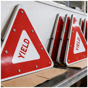 <span class=keywords><strong>Segnale</strong></span> <span class=keywords><strong>Stradale</strong></span> in Alluminio ad Alta Visibilità con LED Rosso Riflettente per Esterni - Product Image 3