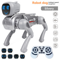 Robot chien intelligent moderne à intelligence artificielle, 4 roues motrices, étanche, patrouille extérieure, longue autonomie, robot de jardin intelligent avec télécommande