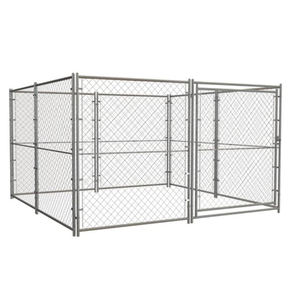 Boru ve çelik gümüş 10 'x 10' X 6 modüler zincir bağlantı köpek kulübesi - Product Image 4