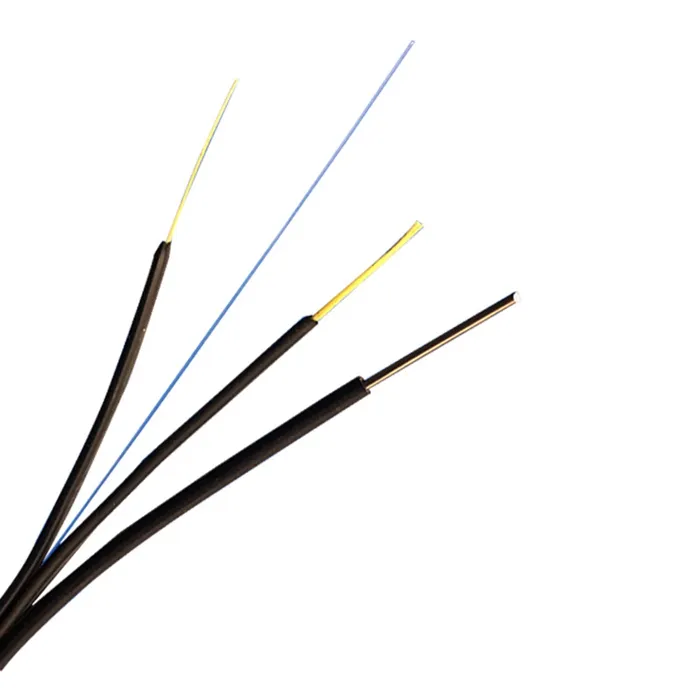 Optic Fibre Cable 1 2 4 6 8 Core Indoor Outdoor Fiber Optic Drop Cable With Steel Wire or FRP strength member