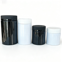 Bouteille noire de haute qualité pour animaux de compagnie à large ouverture avec bouchons à pression et à rotation