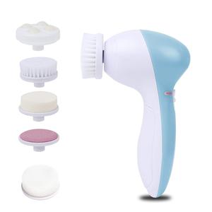 <span class=keywords><strong>Brosse</strong></span> <span class=keywords><strong>nettoyante</strong></span> électrique faciale colorée à piles bon marché 5 en 1 Nettoyeur de pores Exfoliants Traitement de l'acné Étanche 2 vitesses - Product Image 4