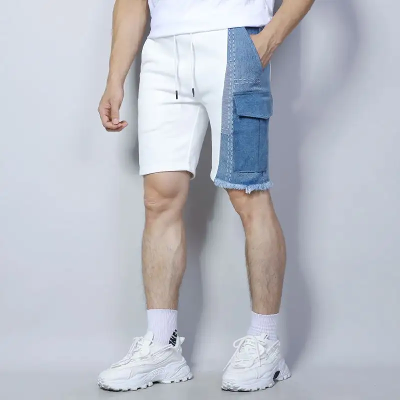 Plus Size Wholesale Shorts For Men Large Side Paneled Denim Pockets Taslan Short