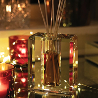 Diffuseur de parfum en verre cristal personnalisé de luxe pour la maison, avec bâtonnets, pour huiles essentielles d'aromathérapie, idéal comme cadeau, vente en gros