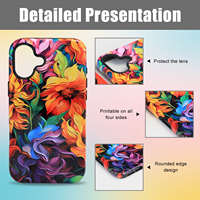 Coques de téléphone vierges 2-en-1 pour sublimation 3D, robustes, pour iPhone 17, 16, 15 Pro Max