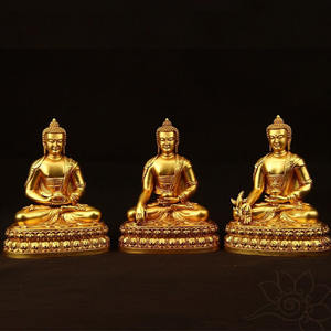 Statuetta di statua di Buddha in resina personalizzata dorata India Home Decor Zen Buddha Sakyamuni Amitabha Buddha <span class=keywords><strong>Ornaments</strong></span> - Product Image 2