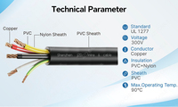 Cable de alimentación y control JZD OEM tipo TC-ER UL1277, conductores de 600V para instalación en bandeja de cables, apto para instalación en bandeja de cables expuesta.