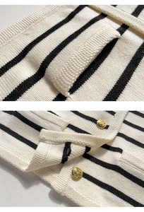 Cardigan pour femmes, col rond, à simple boutonnage, en tricot - Product Image 3