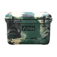Boîte de rangement pour aliments en PE imperméable et isolée, motif camouflage léopard, capacité 45L, avec logo personnalisé