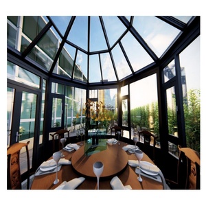 Conservatoire victorien pignon incurvé personnalisé cadre en aluminium 8x8 patio véranda aux <span class=keywords><strong>prix</strong></span> français - Product Image 1