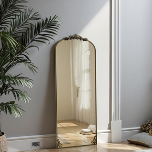 Grande porta ad arco gotico fatto a mano di lusso moderno metallo incorniciato <span class=keywords><strong>specchio</strong></span> di vetro per il bagno soggiorno retrò <span class=keywords><strong>Vintage</strong></span> stile rustico - Product Image 2