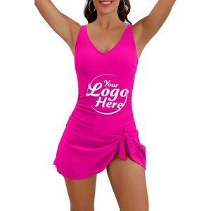 Trajes de Baño de Una Pieza para Niñas y Mujeres, Vestido de Baño con Control de Abdomen, Falda de Baño, Traje de Baño Estilo Militar - Product Image 6