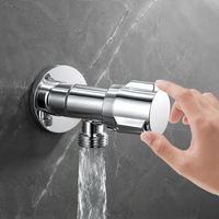 Robinet d'arrêt d'angle moderne en acier inoxydable 201 pour cuisine et salle de bain, idéal pour projets hôteliers et d'appartements (vente en gros)