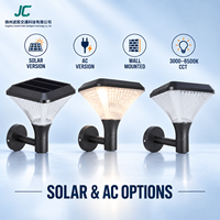 Lampe murale solaire LED OEM ODM, extérieure, étanche, en aluminium moulé sous pression, pour allée, villa, éclairage extérieur
