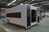 Machine de découpe laser à fibre à couvercle intégral 3015 3kw 6kw 12kw CNC pour tôles métalliques, acier inoxydable, acier au carbone, bois