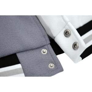 Blouson universitaire personnalisé 2026 pour femme, coupe courte, avec écussons, veste de printemps à manches longues et col rabattable tissé - Product Image 5