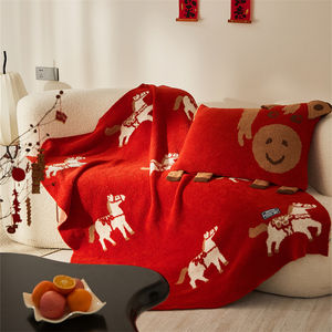 بطانية سميكة من القطن الناعم المنفوش بنقشة جلد النمر للأريكة للبالغين والأطفال لفصل الشتاء - Product Image 3