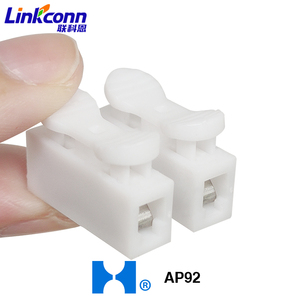 Linkconn AP92 2P Wire Connector Push Button <b>Terminal</b> Block for 0.5-2.5mm² Cable Industrial Iush Button <b>Terminal</b> Brass Contacts - Product Image 2