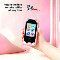 Téléphone jouet éducatif à écran tactile pour enfants avec caméra, tablette d'apprentissage étanche pour garçons et filles de 4 à 6 ans