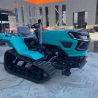 Nouveau micro-tracteur rotatif diesel à chenilles avec 2 roues motrices et pompe 50 CV, équipement agricole multifonctionnel