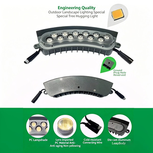 Projecteur d'arbre intelligent RGB à commande par application, 12W, étanche IP65, pour extérieur, <span class=keywords><strong>jardin</strong></span>, parc, paysage, à fixer sur poteau - Product Image 5