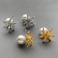 Pendientes de Acero Inoxidable con Baño de Oro de 18K y Plata, Diseño Floral Dividido, Impermeables, para un Estilo Elegante Diario o para Banquetes