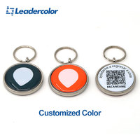 Etiqueta NFC para Mascotas al por Mayor, Colgante Inteligente Antipérdida con Borde Metálico, Código QR, 13.56MHz, Impermeable, Aleación, Resina Epoxi, Etiqueta RFID
