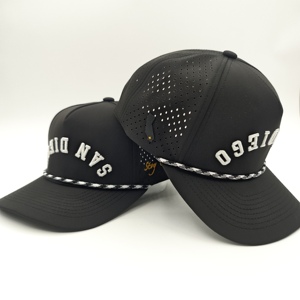 Casquette de baseball OEM résistante à l'eau pour homme, avec patch en caoutchouc réglable, idéale pour le golf, la course et l'entraînement - Product Image 1