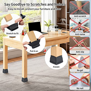 Protections de pieds de chaise, coussinets de protection en feutre pour pieds de meubles, pour sols en bois dur, housses de pieds de tabourets - Product Image 3