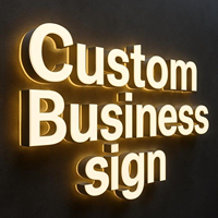 Enseigne Commerciale Lumineuse en Acrylique pour Bureau Intérieur/Extérieur – Logo d'Entreprise Mural LED 3D à Lettres Boîtiers