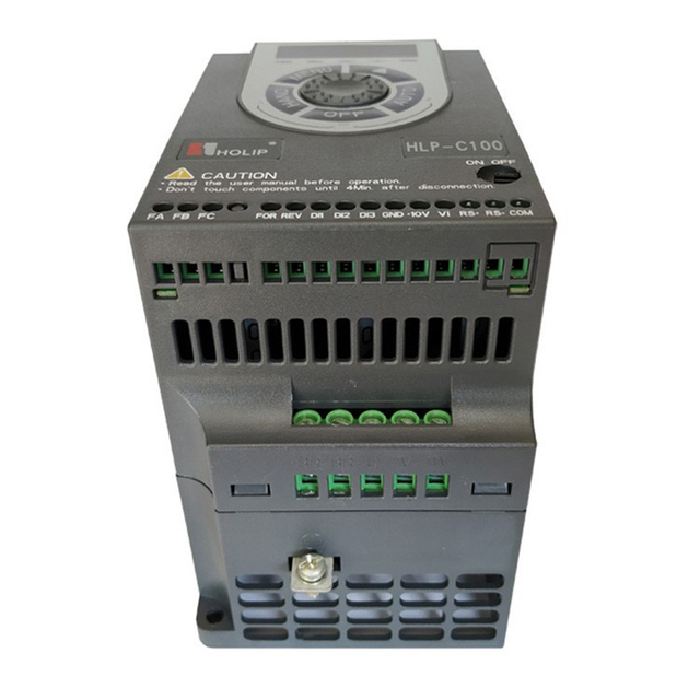 Easy Use HOLIP HLP-C100 Series Three-phase Voltage 380-480V 0.75-2.2KW High Reliability VFD Mini Inverter for Compressor IP20