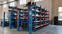 Adjustable Heavy-Duty Arms Open-Front Forklift Access Powder-Coated Customizable Pipes Timber Profiles Cantilever Racking
